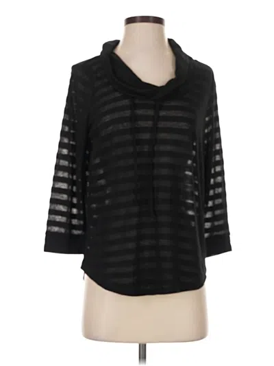 Pre-owned Cupio 3/4 Sleeve Top Black Cowl Neck Tops