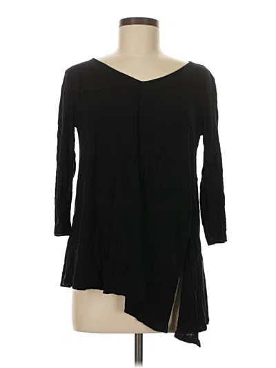 Pre-owned Cupio 3/4 Sleeve Top Black V Neck Tops
