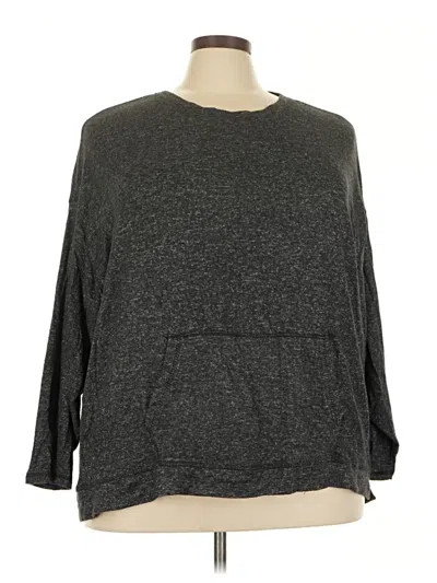 Pre-owned Cupio 3/4 Sleeve Top Gray Crew Neck Tops