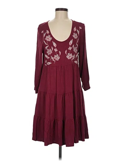 Pre-owned Cupio Casual Dress In Burgundy