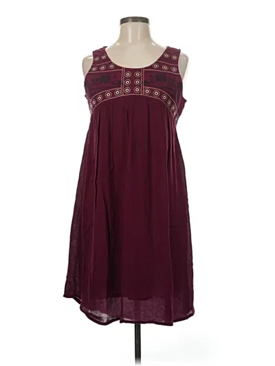 Pre-owned Cupio Casual Dress In Burgundy