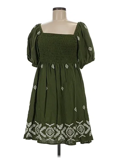 Pre-owned Cupio Casual Dress In Green