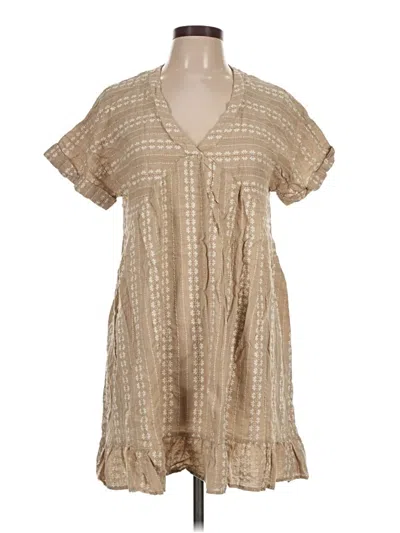 Pre-owned Cupio Casual Dress In Tan