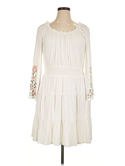 Pre-owned Cupio Casual Dress In White