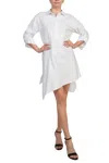 Cupio Cutp01457m Short Cocktail Shirt Dress In White