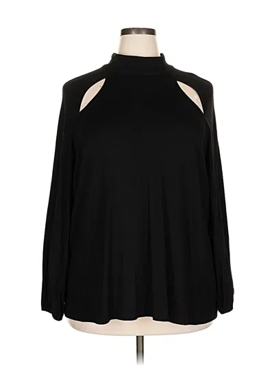 Pre-owned Cupio Long Sleeve Blouse In Black