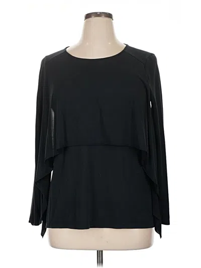 Pre-owned Cupio Long Sleeve Blouse In Black