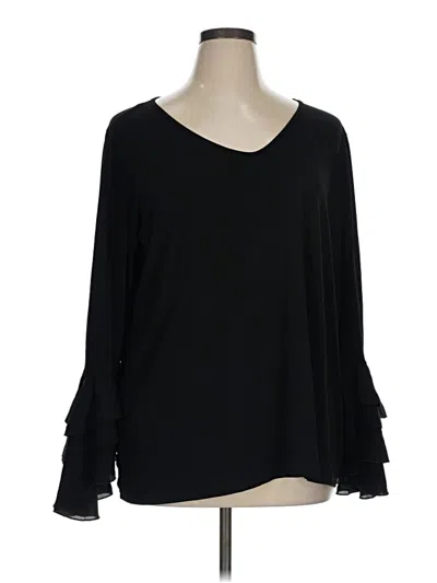 Pre-owned Cupio Long Sleeve Blouse In Black
