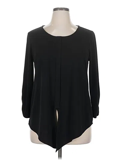 Pre-owned Cupio Long Sleeve Blouse In Black