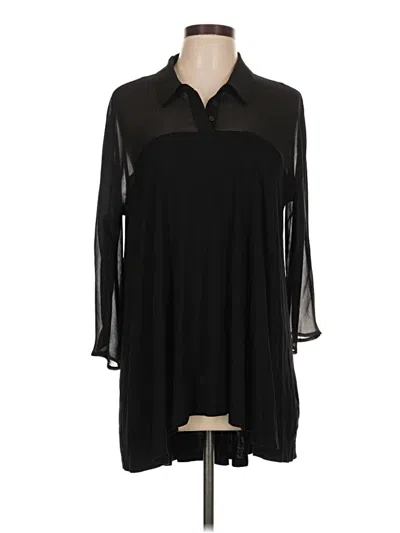 Pre-owned Cupio Long Sleeve Blouse In Black