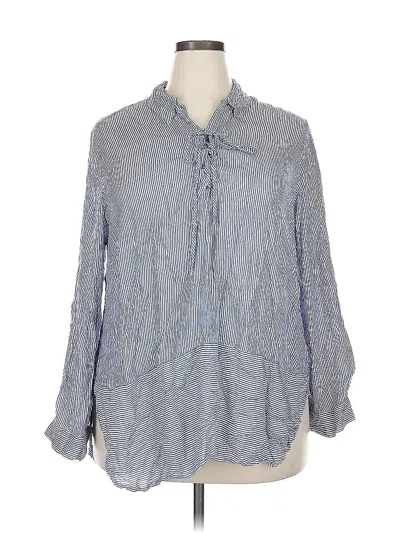 Pre-owned Cupio Long Sleeve Blouse In Blue