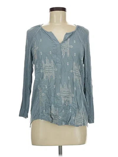 Pre-owned Cupio Long Sleeve Blouse In Blue