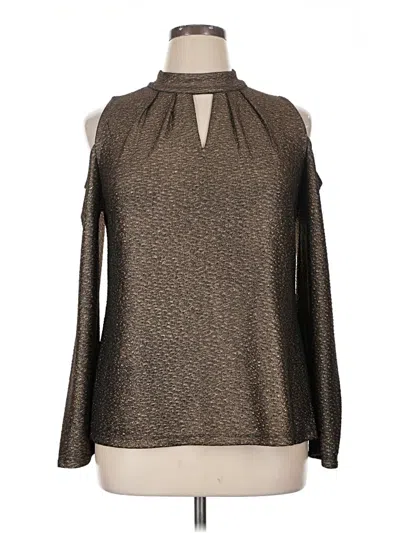 Pre-owned Cupio Long Sleeve Blouse In Brown