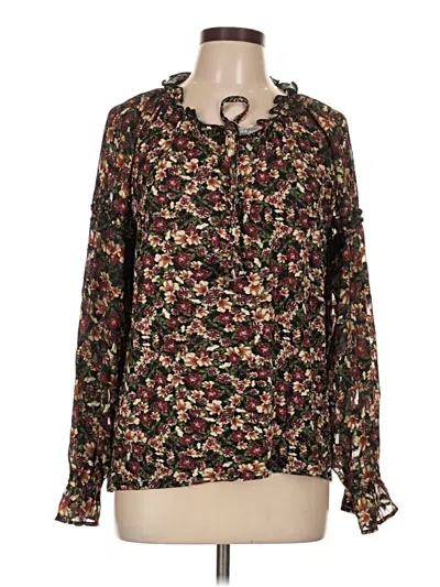 Pre-owned Cupio Long Sleeve Blouse In Brown