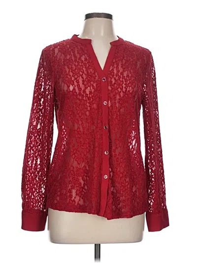 Pre-owned Cupio Long Sleeve Blouse In Red