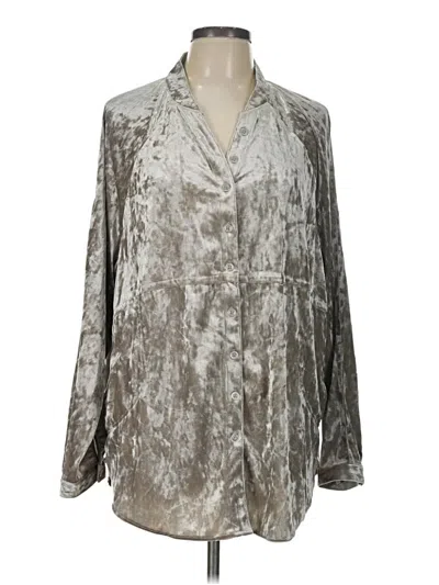 Pre-owned Cupio Long Sleeve Blouse In Silver