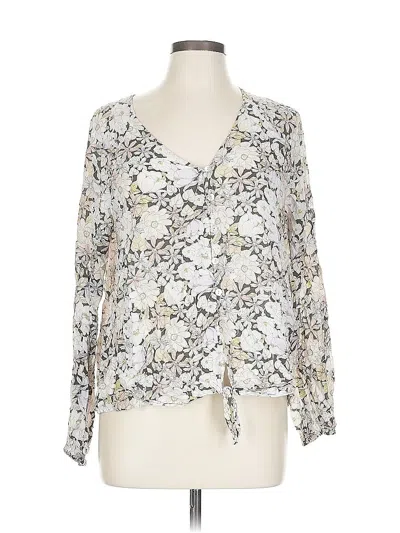 Pre-owned Cupio Long Sleeve Blouse In White