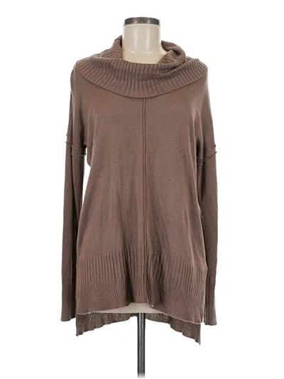 Pre-owned Cupio Long Sleeve Top Brown Cowl Neck Tops