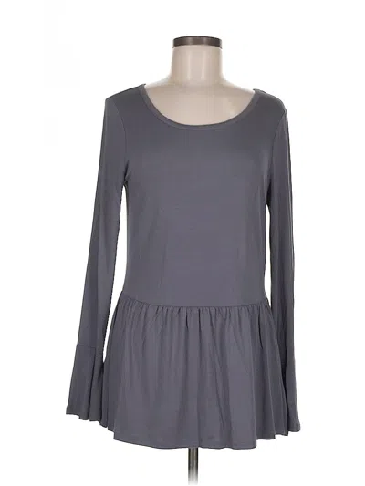 Pre-owned Cupio Long Sleeve Top Gray Sweetheart Neckline Tops