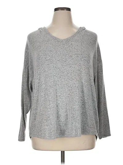 Pre-owned Cupio Long Sleeve Top Gray V-neck Tops