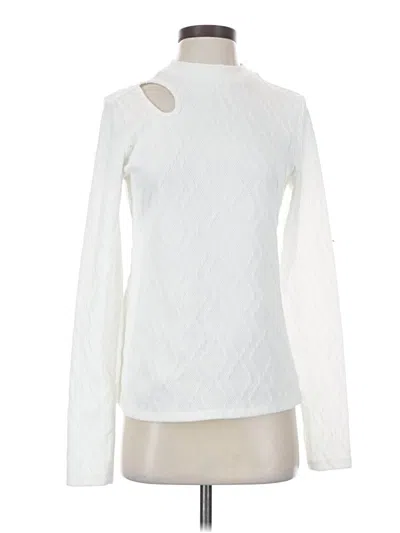 Pre-owned Cupio Long Sleeve Top Ivory Turtleneck Tops