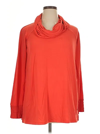 Pre-owned Cupio Long Sleeve Top Orange Cowl Neck Tops