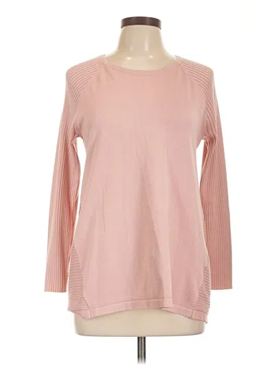 Pre-owned Cupio Long Sleeve Top Pink Boatneck Tops