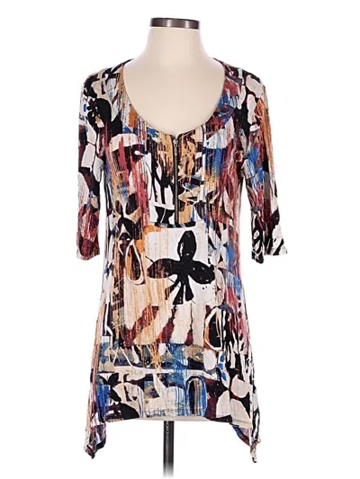 Pre-owned Cupio Short Sleeve Blouse In Ivory