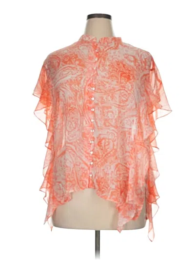 Cupio Short Sleeve Blouse In Orange