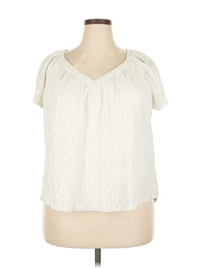 Pre-owned Cupio Short Sleeve Blouse In White