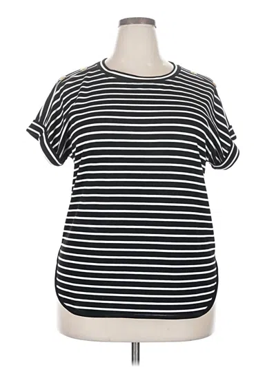 Pre-owned Cupio Short Sleeve Top Black Boatneck Tops