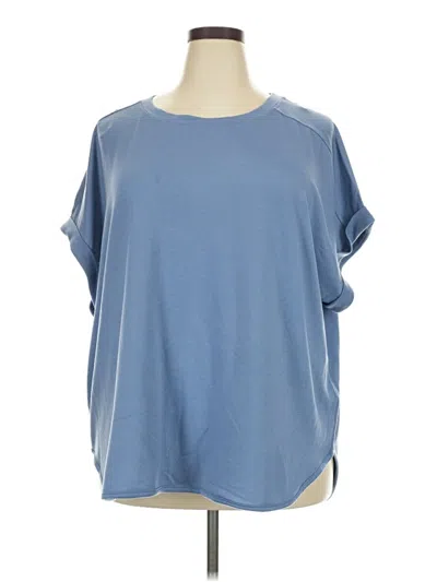 Pre-owned Cupio Short Sleeve Top Blue Boatneck Tops