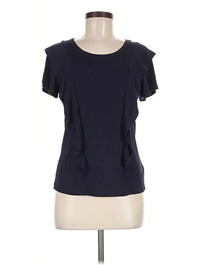 Pre-owned Cupio Short Sleeve Top Blue Scoop Neck Tops