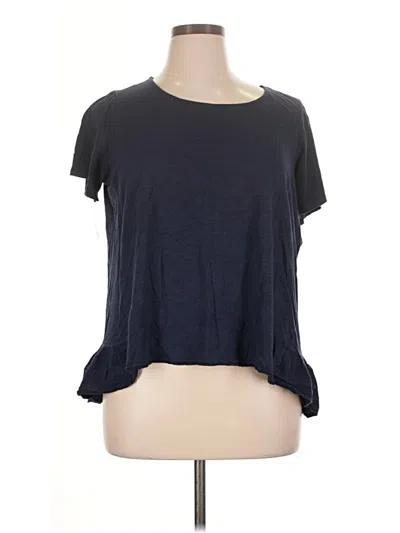 Pre-owned Cupio Short Sleeve Top Gray Keyhole Neckline Tops