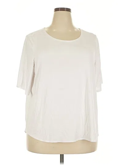 Pre-owned Cupio Short Sleeve Top Ivory Scoop Neck Tops
