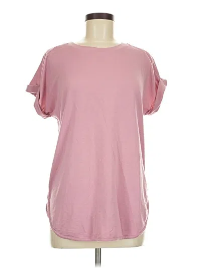 Pre-owned Cupio Short Sleeve Top Pink Cold Shoulder Neckline Tops