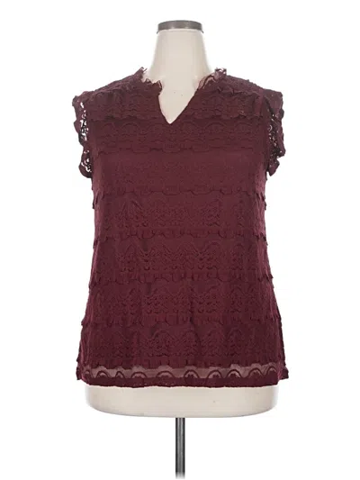 Pre-owned Cupio Sleeveless Blouse In Burgundy