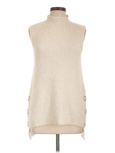 Pre-owned Cupio Sleeveless Top Ivory High Neck Tops