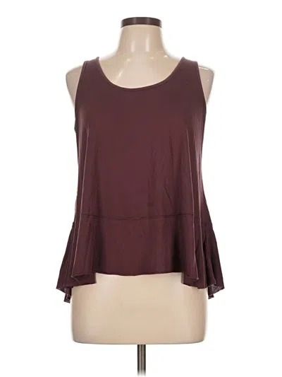 Pre-owned Cupio Tank Top Burgundy Cold Shoulder Neckline Tops