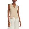 Cupio Scallop Detail V Neck Vest In Multi