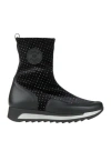 Cuplé Woman Ankle Boots Black Size 7 Textile Fibers In Black