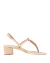 Cuplé Toe Strap Sandals In Beige