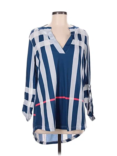 Pre-owned Cupshe 3/4 Sleeve Blouse In Blue