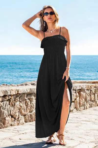 Cupshe Abundance Black Maxi Dress