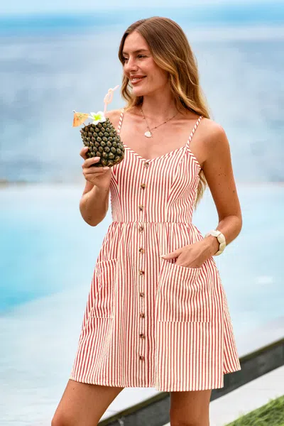 Cupshe Adored Striped Mini Dress In Pink