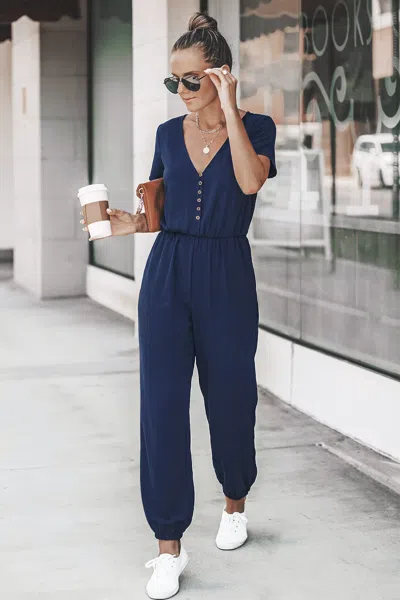 Cupshe Adventure Novel Blue Jumpsuit
