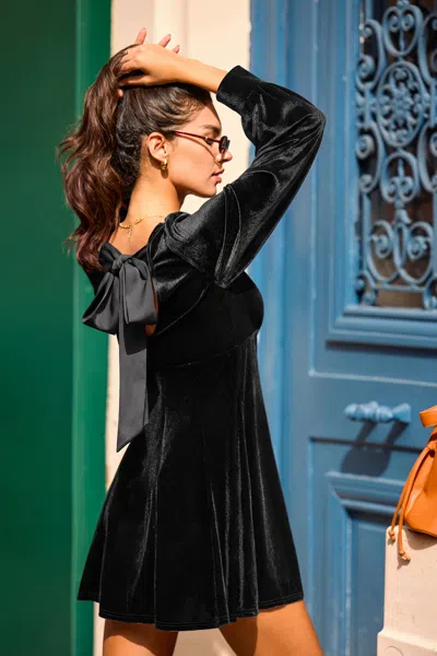 Cupshe All Eyes On Me Black Mini Dress