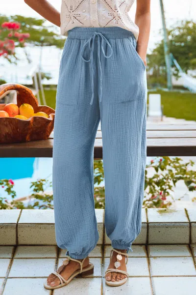 Cupshe Along For The Ride Blue Pants