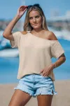 Cupshe Always Grounded Beige Top In Neutral