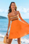 Cupshe Amber Sun Orange Mini Dress